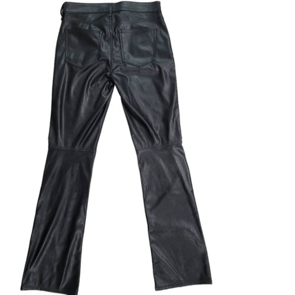 GAP Baby Boot Mid Rise Faux Leather Pants Black Women's Size 29 8 - Picture 5 of 12